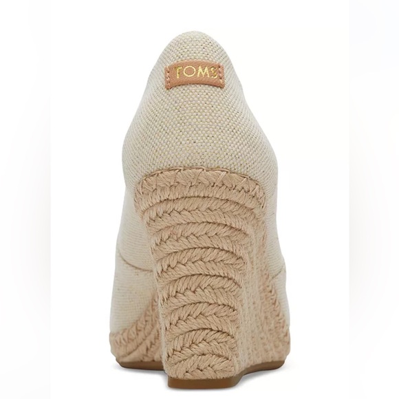 Tom’s wedges size 8 NWT never worn dark naturall linen color - Picture 6 of 8